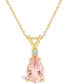 ფოტო #1 პროდუქტის Morganite (3/4 ct. t.w.) and Diamond Accent Pendant Necklace in 14K Yellow Gold or 14K White Gold