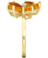 ფოტო #4 პროდუქტის Citrine (3-1/4 ct. t.w.) & Diamond Accent Flower Ring in 14k Gold-Plated Sterling Silver