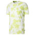 Puma Cloud Tie Dye Crew Neck Short Sleeve T-Shirt Mens Yellow Casual Tops 678790