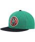 Фото #2 товара Men's Kelly Green and Black Boston Celtics Hardwood Classics Team Two-Tone 2.0 Snapback Hat