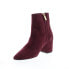 Фото #4 товара Bruno Magli Vinny BW2VINJ1 Womens Red Suede Zipper Casual Dress Boots