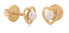Gold earrings Hearts with real pearl 14/141.891/17P