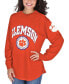 Фото #1 товара Women's Orange Clemson Tigers Edith Long Sleeve T-shirt