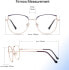 Фото #9 товара Firmoo Women's Computer Glasses, Blue Light Filter Glasses without Prescription, Anti-Reflective Full Rim, Metal Glasses, Workplace Glasses, Blue Filter, UV Protective Glasses for Screens