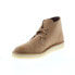 Фото #12 товара Clarks Desert Coal 26167862 Mens Brown Suede Lace Up Chukkas Boots