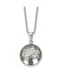 Chisel antiqued Tree of Life Pendant Cable Chain Necklace