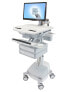 Фото #1 товара Ergotron StyleView - Multimedia cart - Aluminium - Grey - White - Aluminium - Plastic - Zinc steel - Flat panel - 17.7 kg - 61 cm (24")