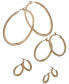 Small Pavé Hoop Earrings, 0.54"