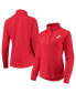 ფოტო #1 პროდუქტის Women's Red Cincinnati Bearcats Double Knit Raglan Quarter-Snap Jacket