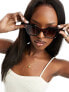 Фото #5 товара AJ Morgan razzy cateye sunglasses in tortoiseshell