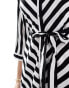 YAS mini shirt dress in bold mono stripe - BLACK Черный, XL - фото #7