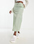 Фото #1 товара Noisy May drawstring toggle maxi parachute skirt in green