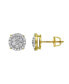 Фото #3 товара Radiant Helios 14k Yellow Gold 0.5 cttw Certified Natural Diamond Stud Earring for Men/Women, Screw Back