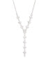 ფოტო #1 პროდუქტის Silver-Tone Crystal Cubic Zirconia Lariat Necklace, 16" + 3" extender