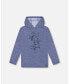 ფოტო #1 პროდუქტის Big Boys Super Soft Brushed Hooded T-Shirt With Print Blue