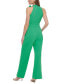 Фото #2 товара Women's Signature Stretch Crepe Bow-Neck Halter Jumpsuit