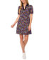 Women's Polo-Collared Puff-Sleeve Knit Dress