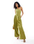 Фото #1 товара Pretty Lavish one shoulder jumpsuit with pockets in olive