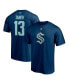 Фото #2 товара Men's Brandon Tanev Deep Sea Blue Seattle Kraken Authentic Stack Name and Number T-shirt