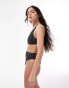 Topshop high waist bikini bottoms in black leaf glitter Schwarz glitzernd, 32 - фото #4