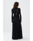 Women's Double Breasted Long Dress Черный, XSmall - фото #3