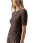 ფოტო #3 პროდუქტის Women's Crewneck Short-Sleeve Mesh T-Shirt