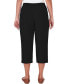 Фото #5 товара Petite Classic Stretch Waist Accord Button Hem Capri Pants