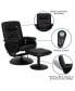 Massaging Multi-Position Recliner With Deep Side Pockets And Ottoman With Wrapped Base