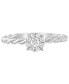 ფოტო #2 პროდუქტის Diamond Mini Cluster Braided Shank Promise Ring (1/6 ct. t.w.) in Sterling Silver or Gold-Plated Sterling Silver