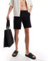 Фото #1 товара New Look linen look shorts in black