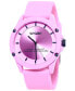 ფოტო #1 პროდუქტის Unisex Hillendale Pink Silicone Band Watch 44mm