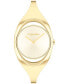 ფოტო #1 პროდუქტის Women's Two Hand Gold-Tone Stainless Steel Bangle Bracelet Watch 30mm