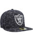 Men's Black Las Vegas Raiders Amoeba Camo 59FIFTY Fitted Hat