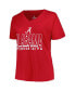 Фото #2 товара Women's Crimson Alabama Crimson Tide Plus Size Sideline Route V-Neck T-shirt
