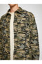 Фото #5 товара Рубашка Koton Классический воротник с карманом Камуфляж