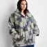 Фото #2 товара Women's Denim Floral Print Faux Shearling Jacket - Future Collective with Reese