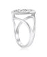 Sterling Silver Round Larimar Filigree Design Ring