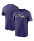 Фото #2 товара Men's Purple Baltimore Ravens Logo Essential Legend Performance T-shirt