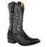 Durango Premium Exotic Full Quill Ostrich Round Toe Cowboy Mens Black Dress Boo