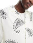 Фото #3 товара Jack & Jones revere collar shIrt with paisley print in white