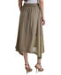 Women's Handkerchief Hem Mixed Media Maxi Skirt