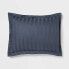 Фото #3 товара 3pc King Luxe Striped Damask Duvet Cover and Sham Set Dark Teal Blue - Threshold