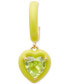 ფოტო #4 პროდუქტის Gold-Tone Color-Coated Stone Heart Charm Hoop Earrings