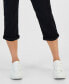 ფოტო #5 პროდუქტის Petite Mid-Rise Curvy Roll-Cuff Capri Jeans, Created for Macy's