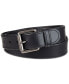 Фото #1 товара Men's Beveled-Edge Leather Belt