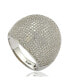 Фото #1 товара Suzy Levian Sterling Silver Cubic Zirconia Large Pave Dome Ring