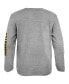 Big Boys Heather Gray Iowa Hawkeyes 2-Hit For My Team Long Sleeve T-shirt