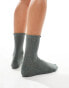 Vero Moda glitter sock with frill edge in khaki - фото #2