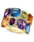 ფოტო #1 პროდუქტის EFFY® Multi-Gemstone (12-1/8 ct. t.w.) & Diamond (1/6 ct. t.w.) Statement Ring in 14k Gold