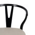 Dining Chair Black Beige 53 x 55 x 80 cm